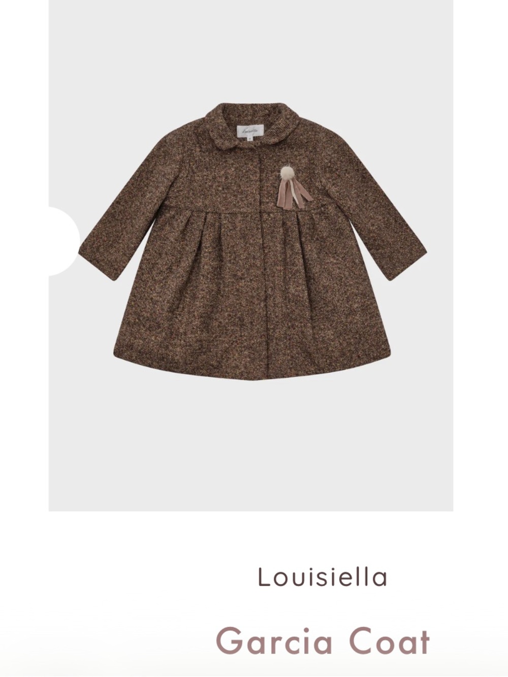 Garcia Brown Tweed Girls' Coat